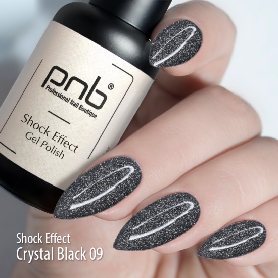 Гель лак PNB Shock Effect Crystal black 09