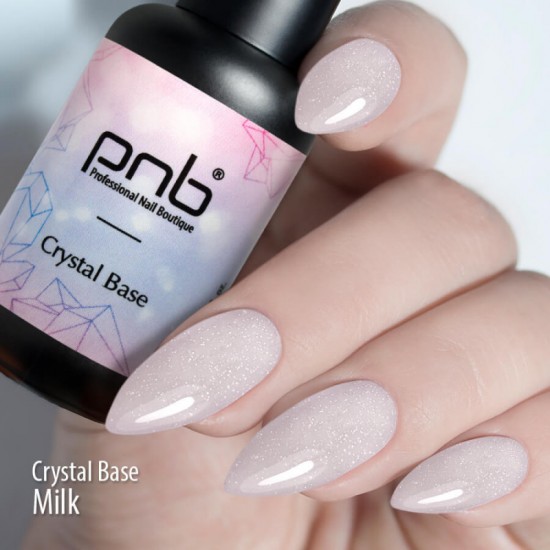 Светоотражающая база для ногтей, молочная / Crystal Base PNB, 8 ml