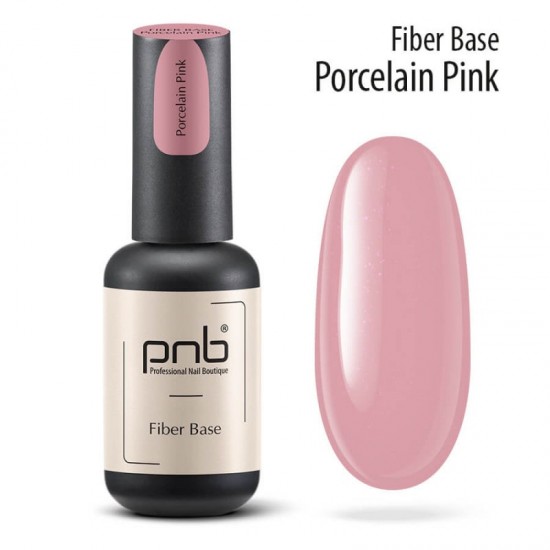 База с нейлоновыми волокнами Fiber Base PNB, Porcelain Pink 8 мл