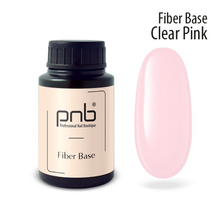 База с нейлоновыми волокнами Fiber Base PNB, прозрачно-розовая, 30 мл