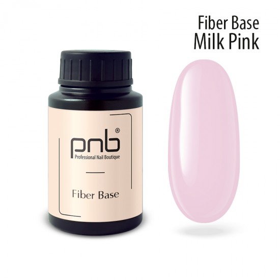 База с нейлоновыми волокнами Fiber Base PNB, молочно розовая, 30 мл