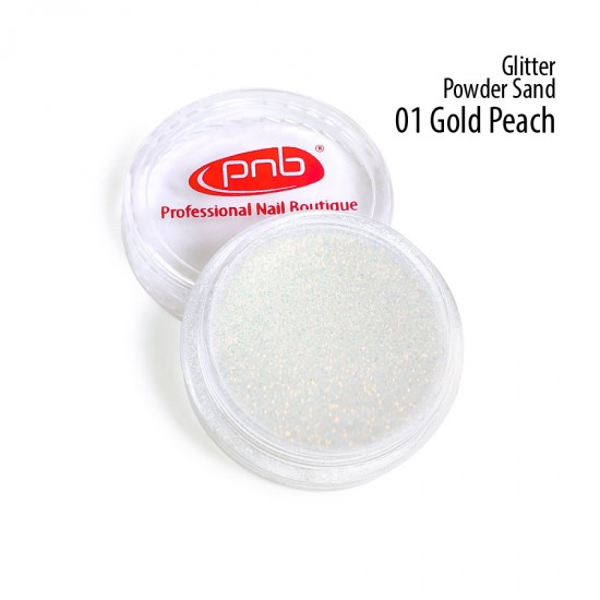 Пудра песок глиттерная, золотисто-персиковая PNB