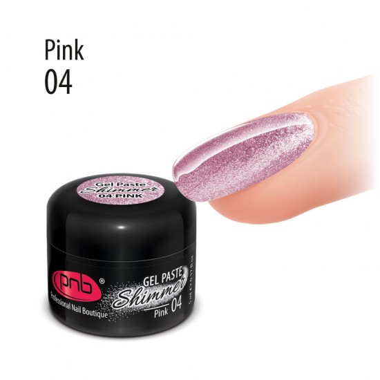 Гель паста с шиммером розовая / Shimmer Gel Paste PNB 04