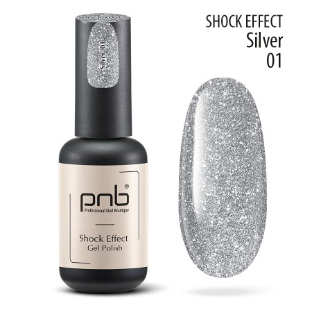 Гель лак PNB Shock Effect Silver 01