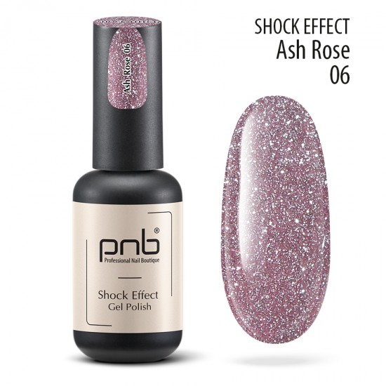 Гель лак PNB Shock Effect, Ash rose 06