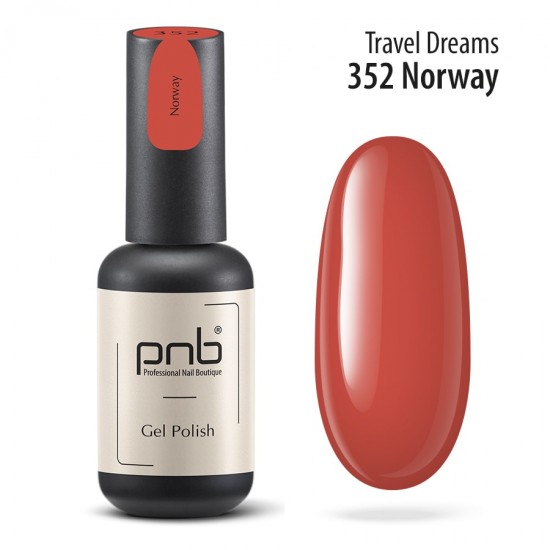 Гель-лак PNB 8 мл 352/Gel nail polish PNB 8 ml 352 Norway